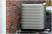 HVAC beside a wall