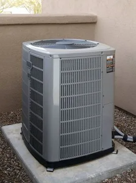 HVAC beside a wall